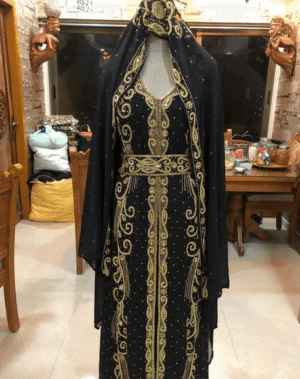 Black Kaftan Maxi Dress