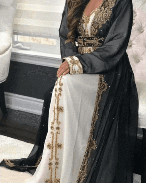 Elegant Dubai Wedding Dress - Royal Moroccan Kaftan Maxi