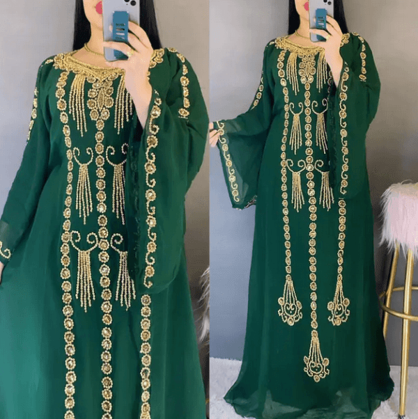 Moroccan Wedding Caftan Maxi Dress (3)