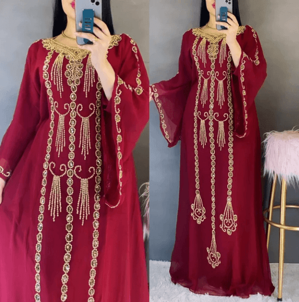 Moroccan Wedding Caftan Maxi Dress (4)