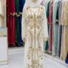 White Moroccan kaftan with gold embroidery (1)