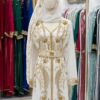 White Moroccan kaftan with gold embroidery (2)