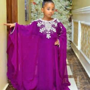 kids abaya african kaftan dress for girls
