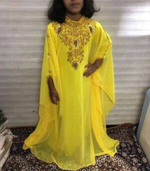 kids abaya moroccan girls caftan dress