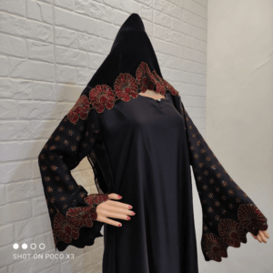 Beatiful Diamond Cutwork Abaya Burqa (3)