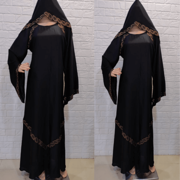 Beautiful Dubai Abaya Burqa Black (1)