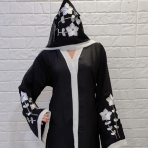 Dubai Black Floral Abaya Embroidery Designs
