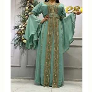 Royal Dubai Moroccan Kaftan Dress for women with Scarf