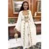 african white kaftan moroccan dress
