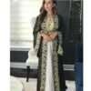 Beautiful Dubai Moroccan Caftan Maxi Dress Long Gown Kaftan