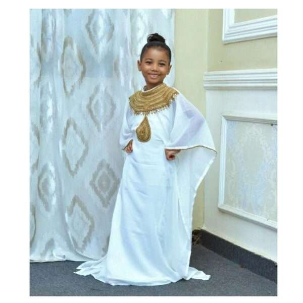 beautiful white moroccan kaftan dress for girl