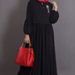 Beautiful Black Color Dubai Abaya