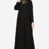 muslim basic plain casual abaya dress