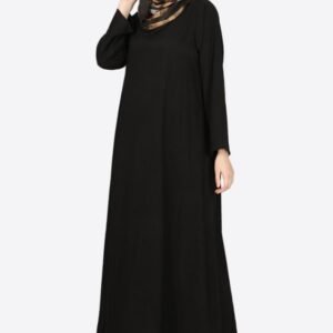 muslim basic plain casual abaya dress
