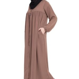 beautiful coffee brown casual abaya arabic dress