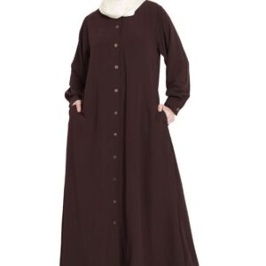 beautiful brown casual abaya dress
