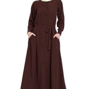 Beautiful Casual Abaya Dress with Belt
