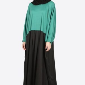 green and black kaftan abaya dubai dress