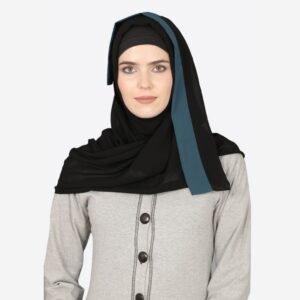 Teal Blue Black Hijab