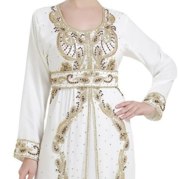 white moroccan kaftan dress (1)