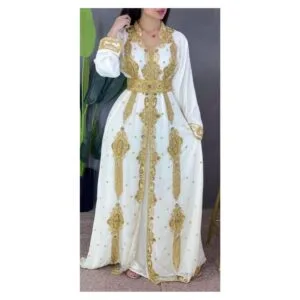 Dubai Moroccan Kaftan Long Gown Dress