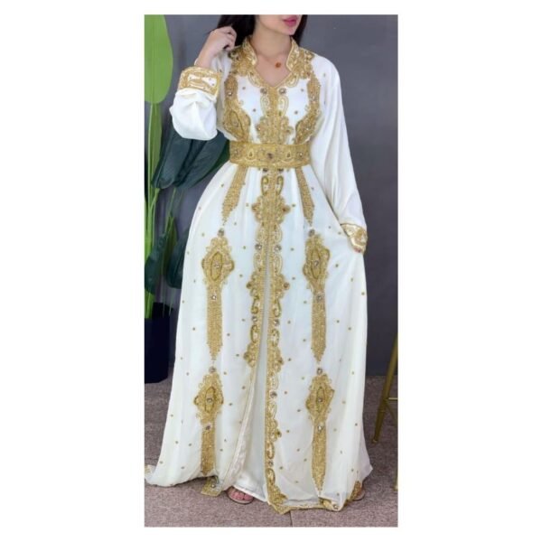 Dubai Moroccan Kaftan Long Gown Dress