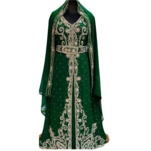 Dubai Moroccan Kaftan Wedding Gown Long Maxi Dress