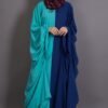 contrast one piece casual abaya