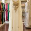 White Dubai Kaftan Dress with Gold Hand Embroidery Moroccan Bridal Kaftan Luxury Arabic Abaya Gown (1)
