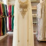 White Dubai Kaftan Dress with Gold Hand Embroidery Moroccan Bridal Kaftan Luxury Arabic Abaya Gown (1)