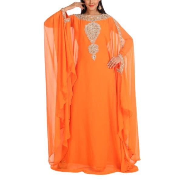 hand beaded moroccan kaftan maxi dress