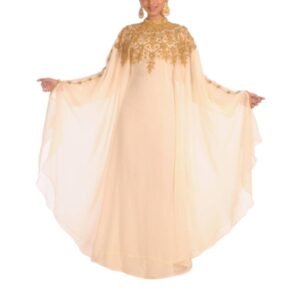 white moroccan kaftan dress