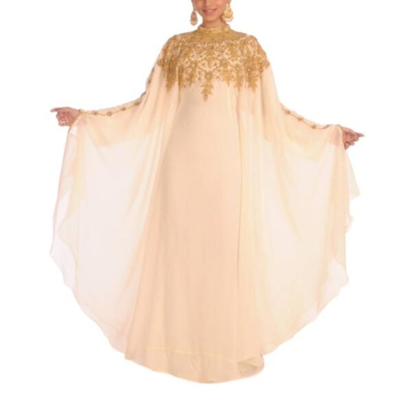 white moroccan kaftan dress
