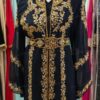 Black luxury Moroccan kaftan with gold embroidery (2)