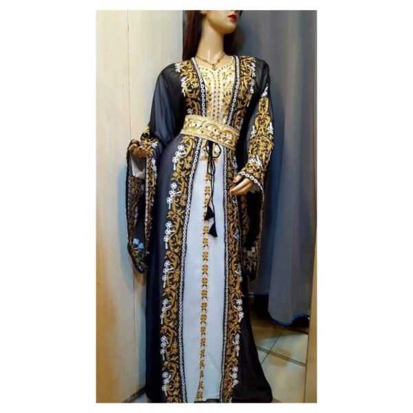 Women Dubai Kaftan Farasha Caftan Long Maxi Dress (1)