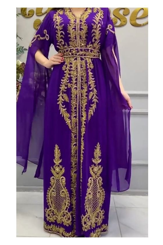 Royal Dubai Arabic Moroccan Kaftan Dress - African Attire Shop