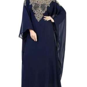 blue designer kaftan dress party wear for women