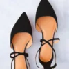 Women Sober Black Ballerina Shoes