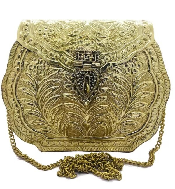 Handmade Brass Gold Clutch Purse Mothers Day Gift