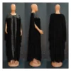 African Rhinestone Kaftan Dress and Abaya Set for Women