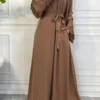 Brown Robe Abaya Dress Islamic Clothing for Women