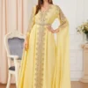 yellow kaftan dress
