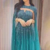 Gorgeous Green Arabic Beaded A-line Evening Dresses for 2023 Weddings