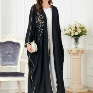 Dubai Black Robe Abaya Moroccan Caftan 2023