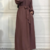 Exquisite Gulf Abayas Kaftan Embrace Elegance in Purple Solid Colors