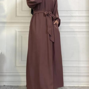 Exquisite Gulf Abayas Kaftan Embrace Elegance in Purple Solid Colors
