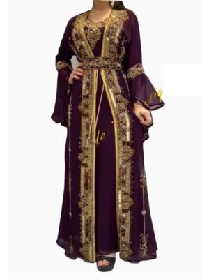 Wedding Kaftan Formal Women Dress with Head Scarf