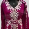 Moroccan hooded kaftan with silver embroidery -1 (2)