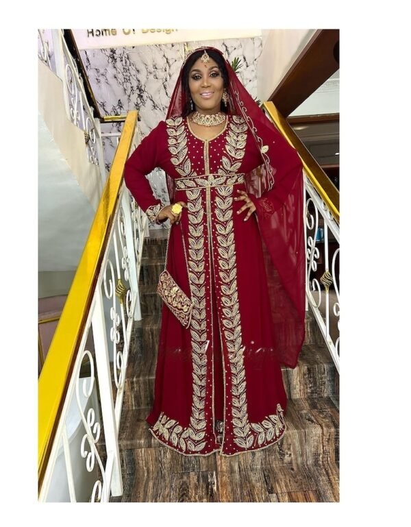 Captivate Hearts in Exquisite African Elegance: Royal Fashion Kaftan Wedding Gown
