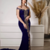 Luxurious Royal Blue Handcrafted Moroccan Caftan